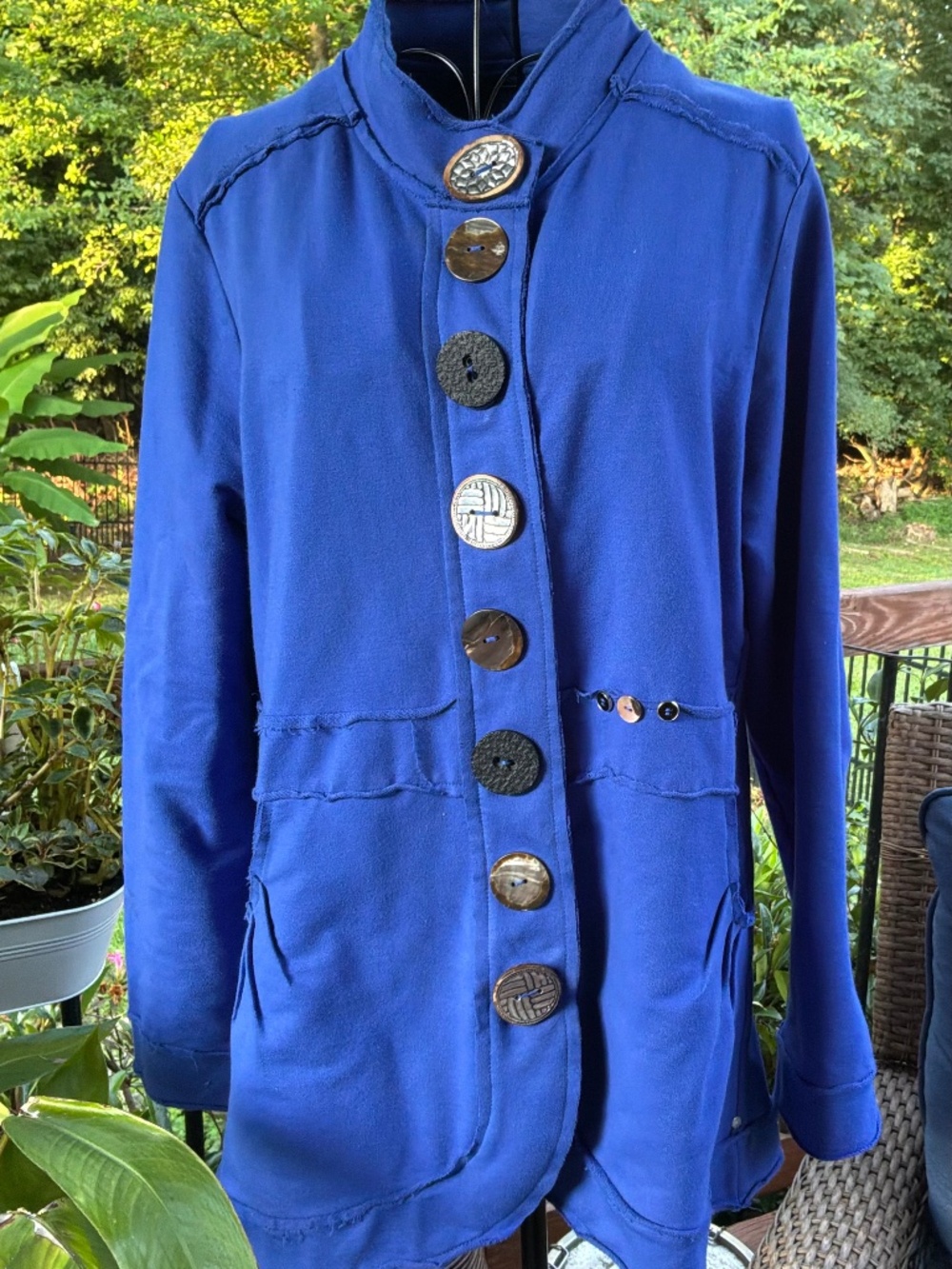 Neon Buddha large blue jacket